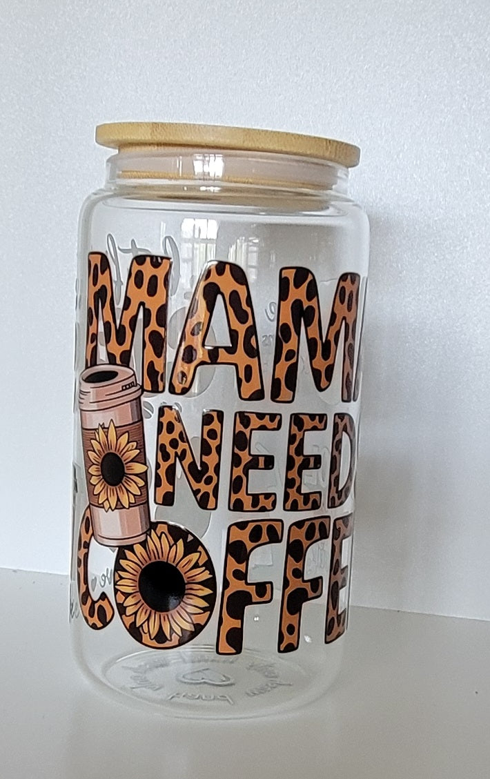 16 oz Glass Cup - Various Designs