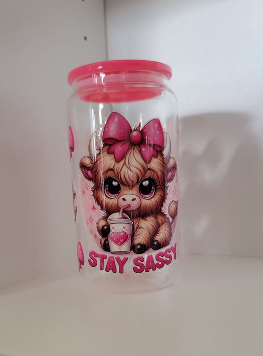 16 oz Glass Cup - Various Designs